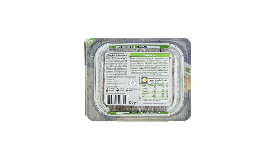 Lasagne Fresche Ricotta e Spinaci