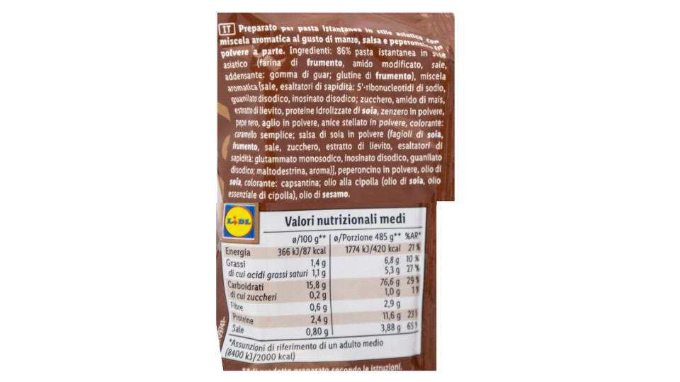 Noodles Istantanei Manzo