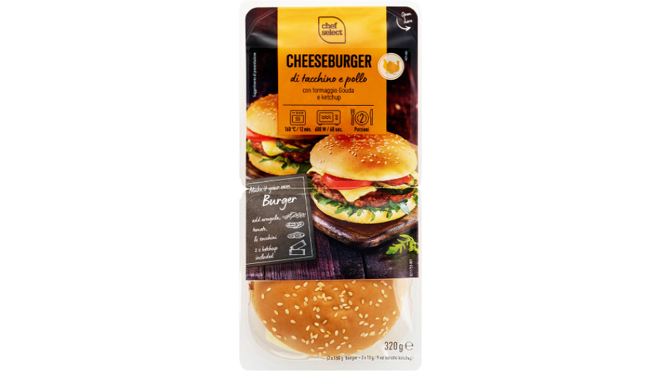 Cheeseburger con Ketchup Tacchino e Pollo