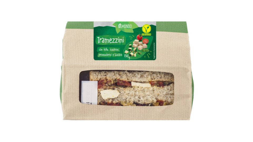 Tramezzini con Tofu, Zucchine e Pomodori