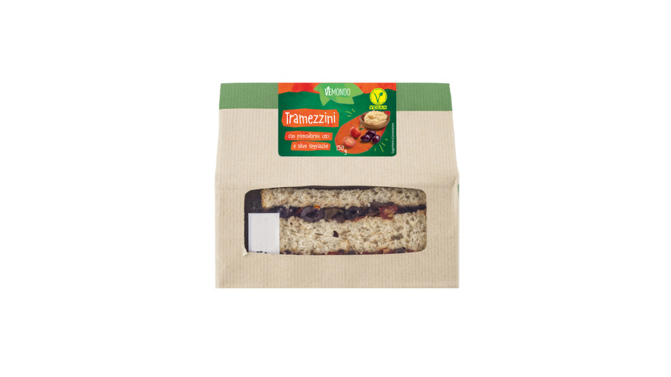 Tramezzini con Salsa ai Ceci, Pomodorini e Olive Taggiasche