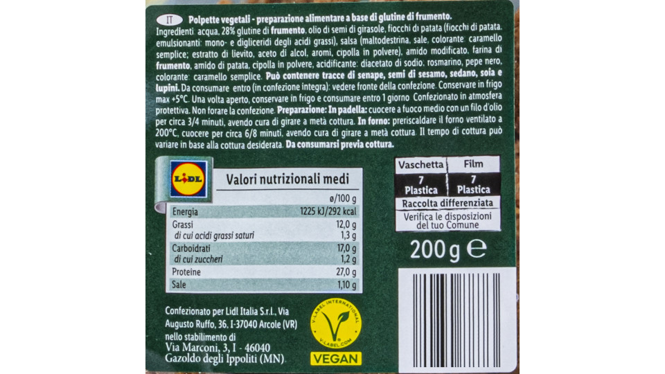 Polpettine Vegetali