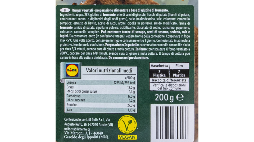 Burger Vegetali