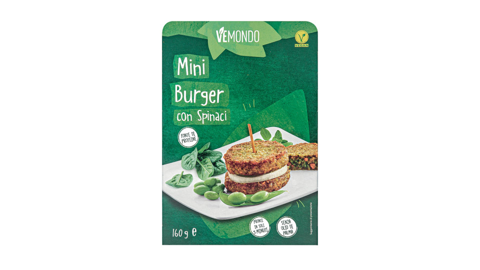 Mini Burger Vegetali con Spinaci
