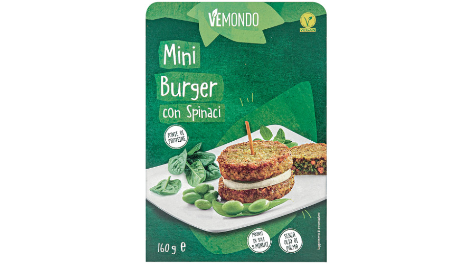 Mini Burger Vegetali con Spinaci
