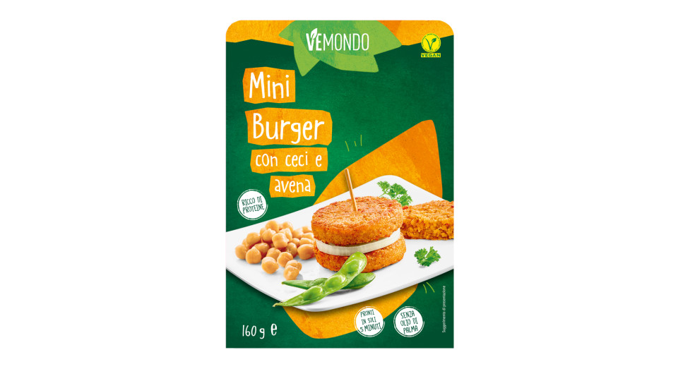 Mini Burger Vegetali con Ceci e Avena