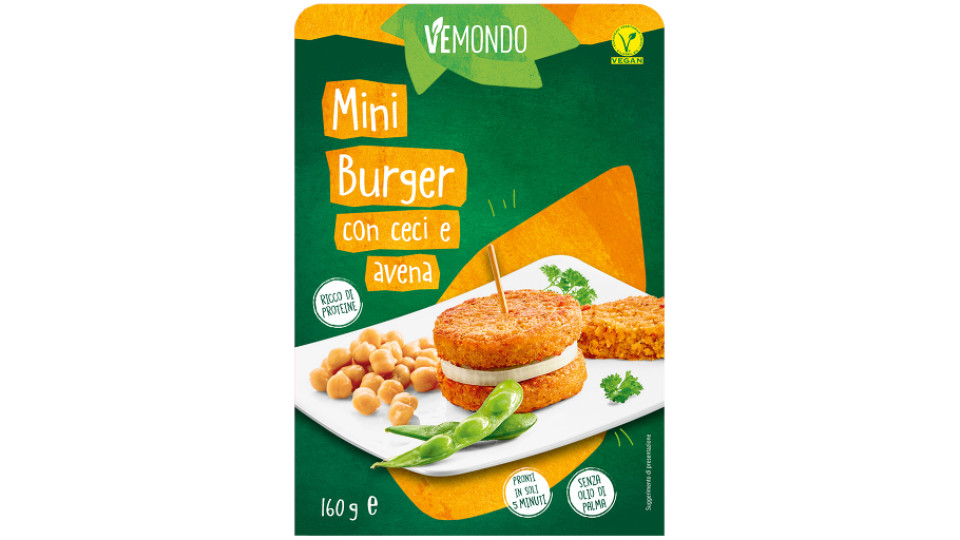 Mini Burger Vegetali con Ceci e Avena