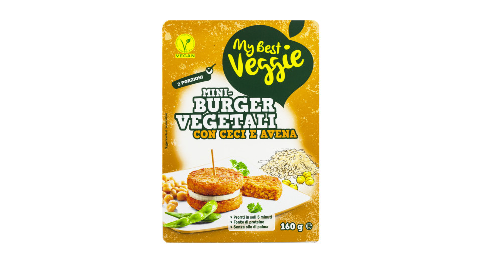 Mini Burger Vegetali con Ceci e Avena