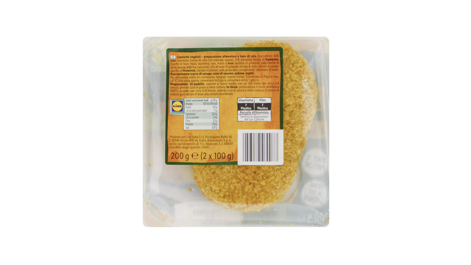 Cotolette Vegetali a Base di Soia