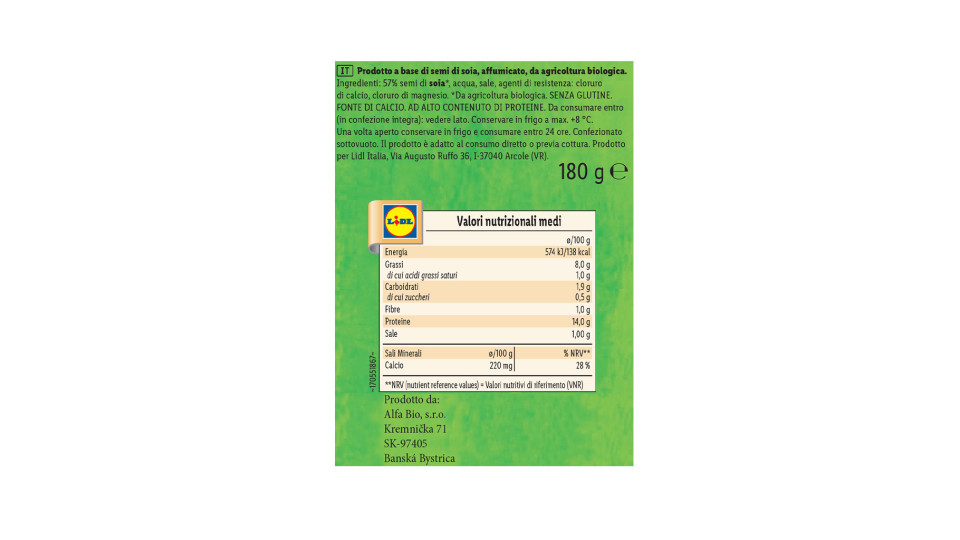 Tofu Bio Affumicato