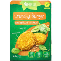 Crunchy Burger Vegano con Lenticchie e Spinaci