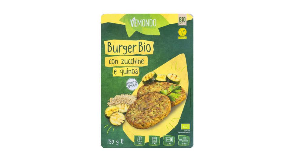 Burger Bio con Zucchine e Quinoa
