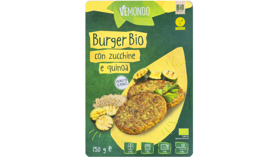 Burger Bio con Zucchine e Quinoa