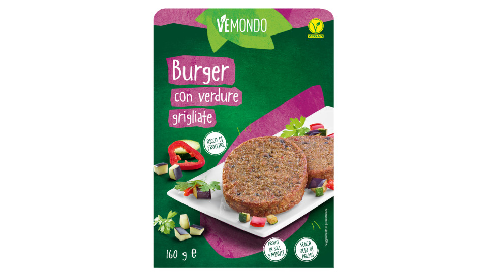 Burger Vegetali con Verdure Grigliate