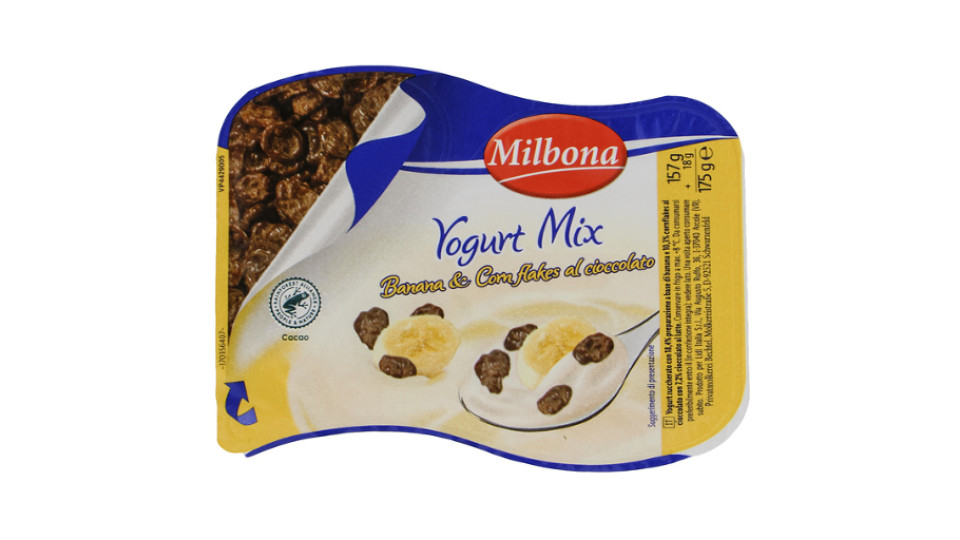 Yogurt alla Banana con Cornflakes al Cioccolato