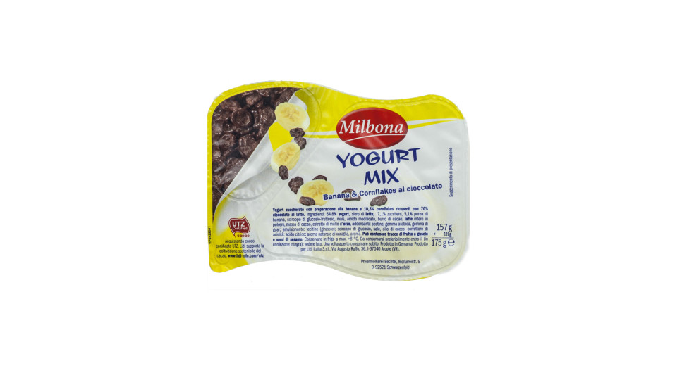Yogurt alla Banana con Cornflakes al Cioccolato