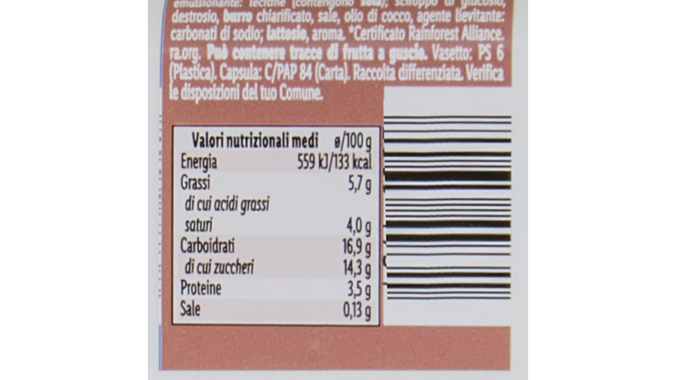Yogurt con Cubetti di Wafer