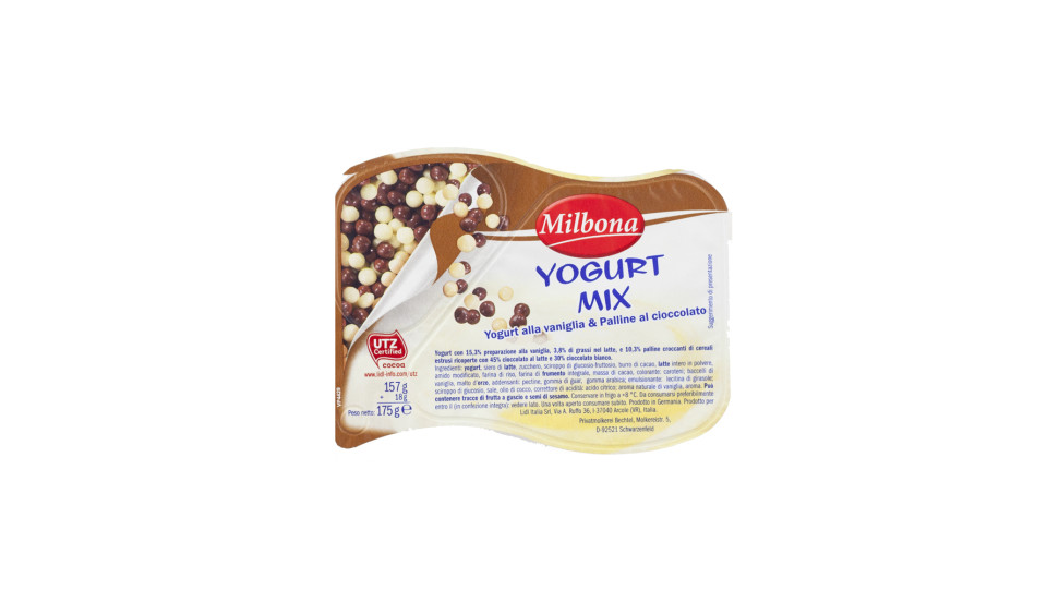 Yogurt alla Vaniglia con Palline di Cioccolato
