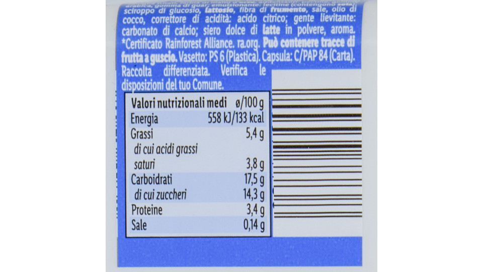 Yogurt alla Vaniglia con Palline di Cioccolato