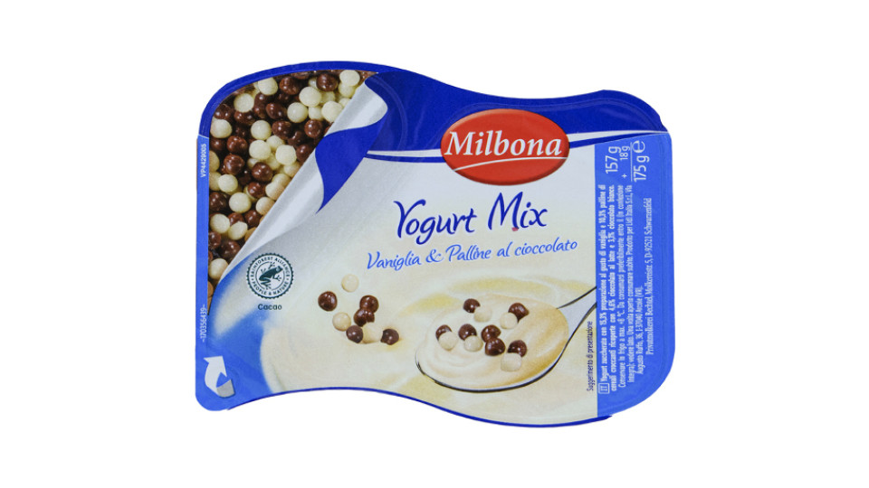 Yogurt alla Vaniglia con Palline di Cioccolato