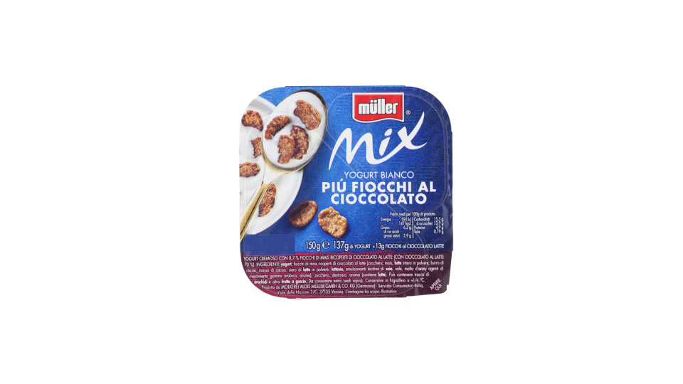 Mix Yogurt Bianco Più Fiocchi al Cioccolato