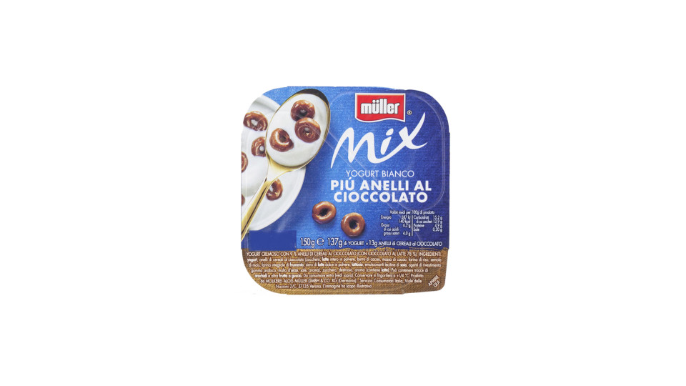 Mix Yogurt Bianco Più Anelli di Cioccolato