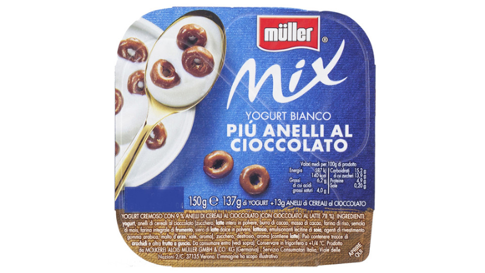 Mix Yogurt Bianco Più Anelli di Cioccolato