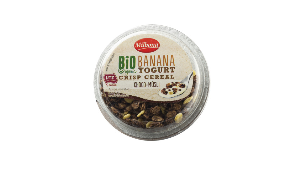 Yogurt alla Banana con Müsli e Cioccolato al Latte