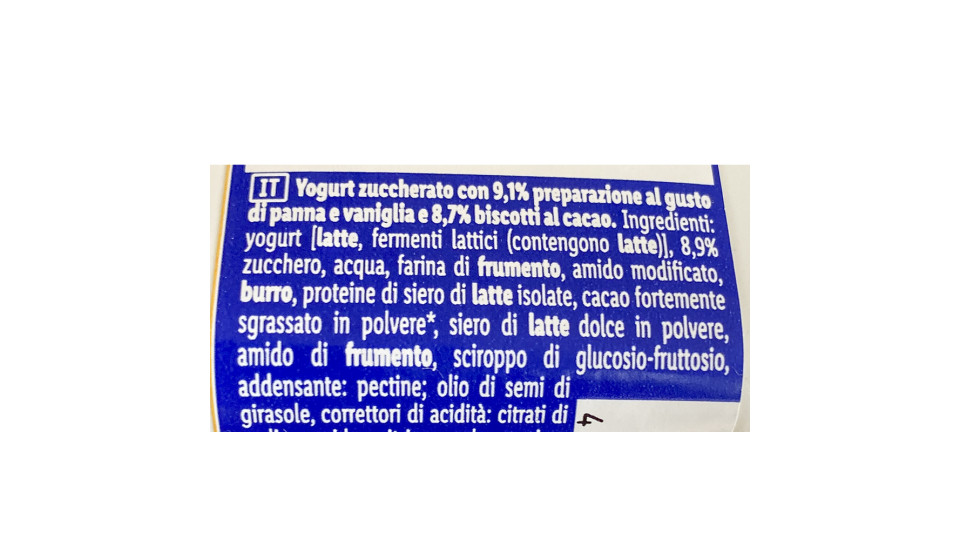 Yogurt con Biscotti Neo