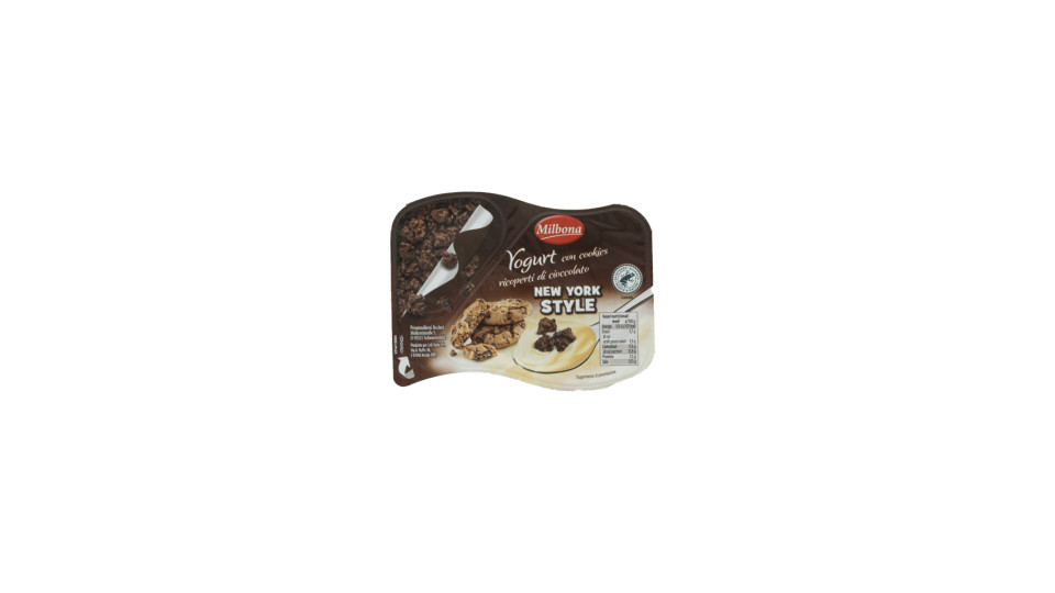 Yogurt New York con Cookies Ricoperti di Cioccolato