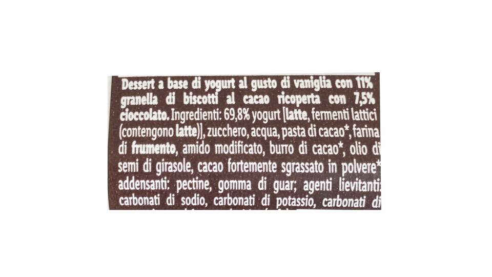 Yogurt New York con Cookies Ricoperti di Cioccolato