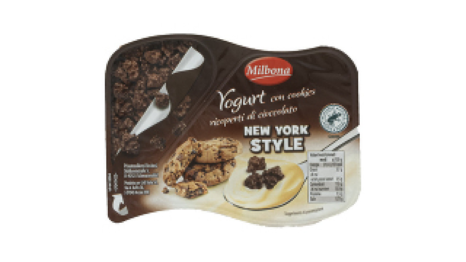Yogurt New York con Cookies Ricoperti di Cioccolato