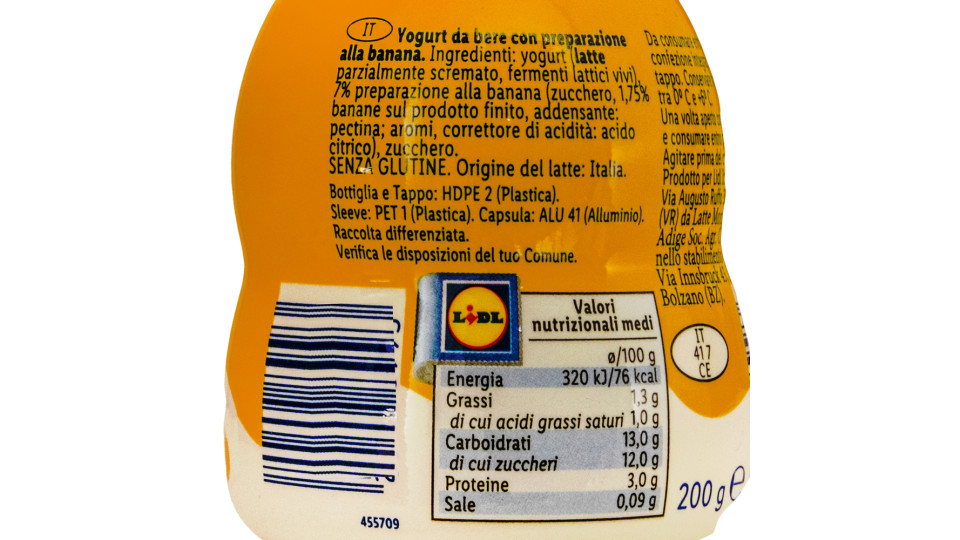Yogurt da Bere Banana