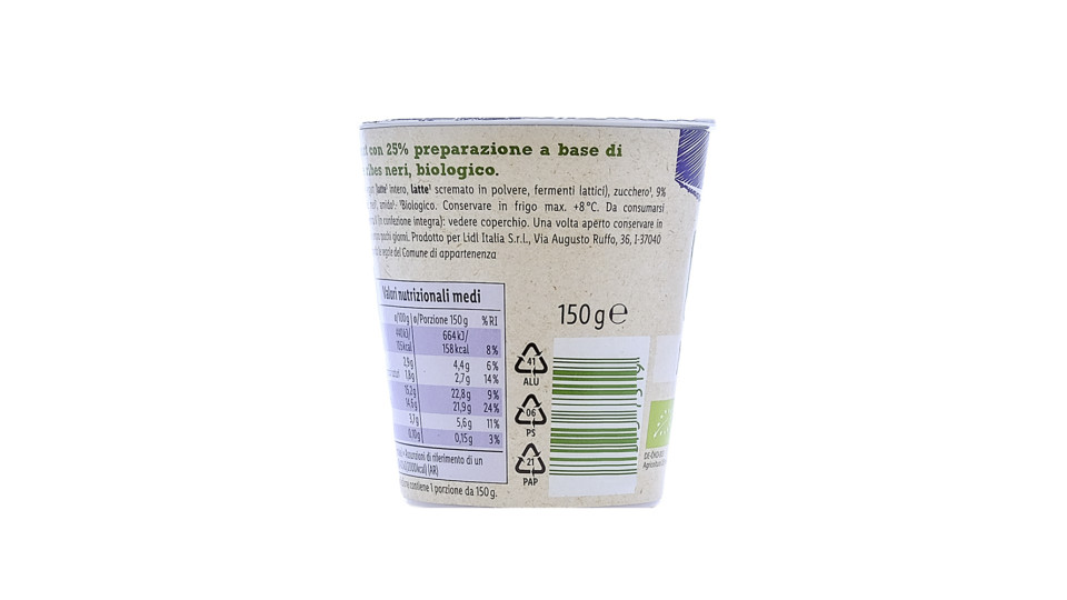 Yogurt Bio Mirtilli e Ribes Neri