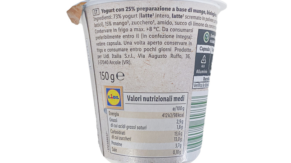 Yogurt Bio Mango