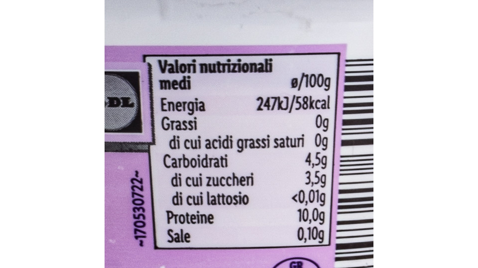 Yogurt Greco senza Lattosio 0% Grassi