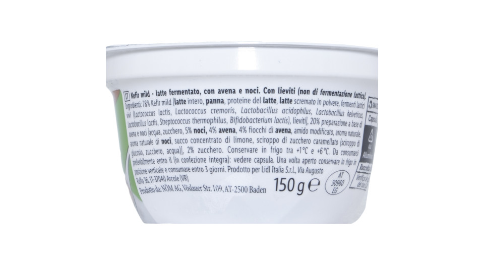 Kefir Cremoso Avena e Noci
