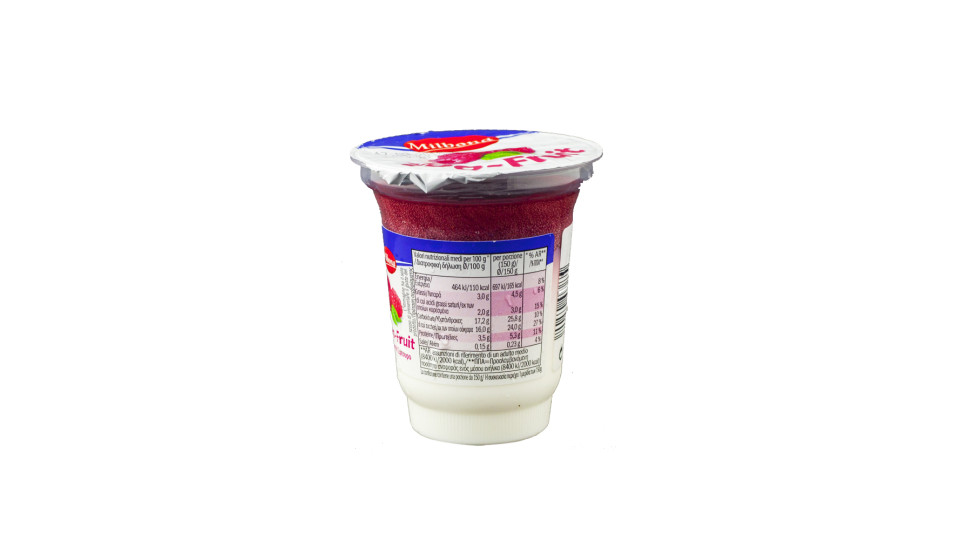 Yoo-fruit Dessert con Lamponi a Base di Latte