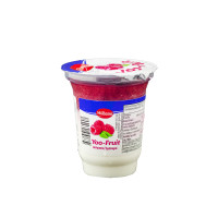 Yoo-fruit Dessert con Lamponi a Base di Latte