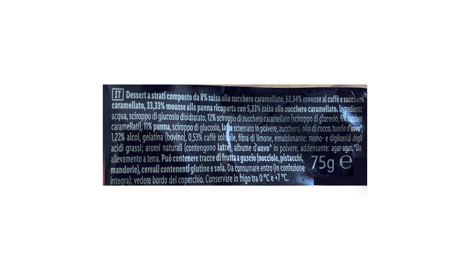 Dessert al Caffè e Caramello in Tazzina di Vetro