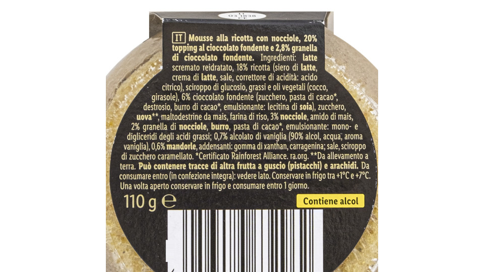 Dessert alla Ricotta Nocciola e Cioccolato