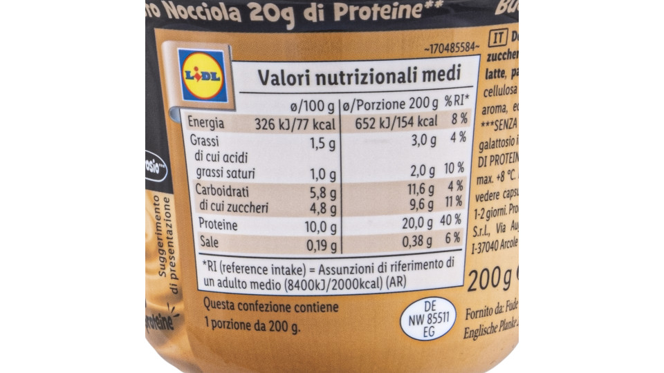 Budino Proteico Nocciola