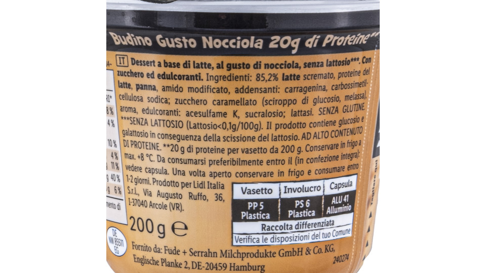 Budino Proteico Nocciola