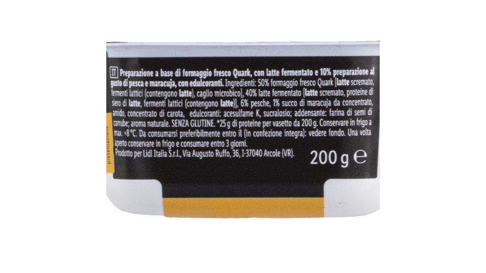 Quark Proteico alla Pesca e Maracuja