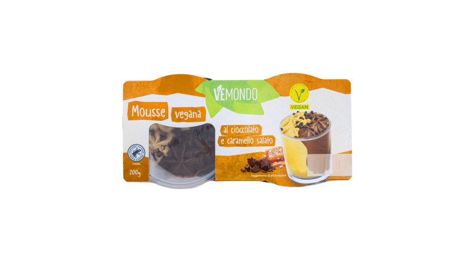 Mousse Vegana al Cioccolato e Caramello Salato