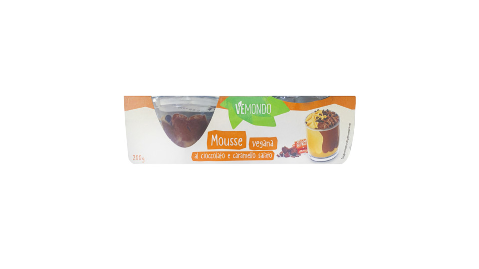 Mousse Vegana al Cioccolato e Caramello Salato