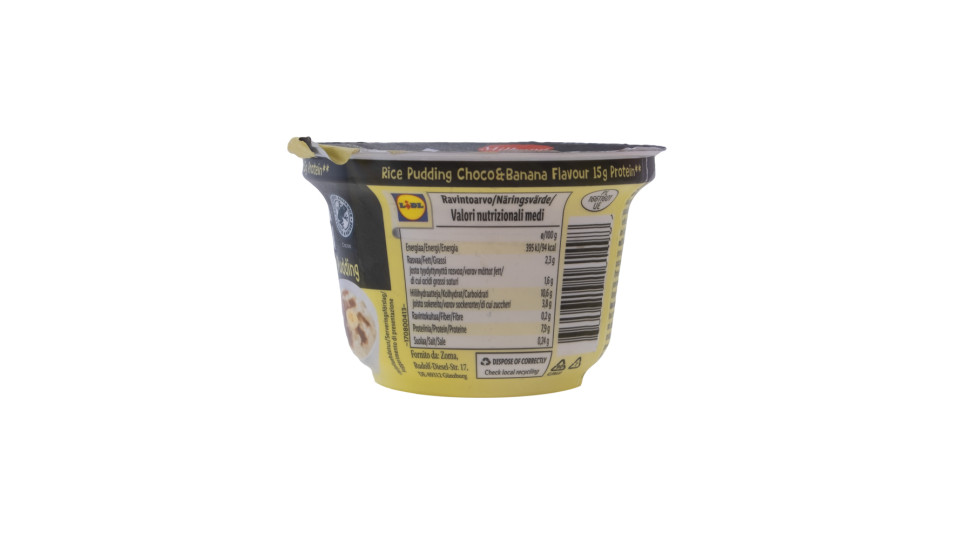 Riso Latte Proteico al Cioccolato e Banana