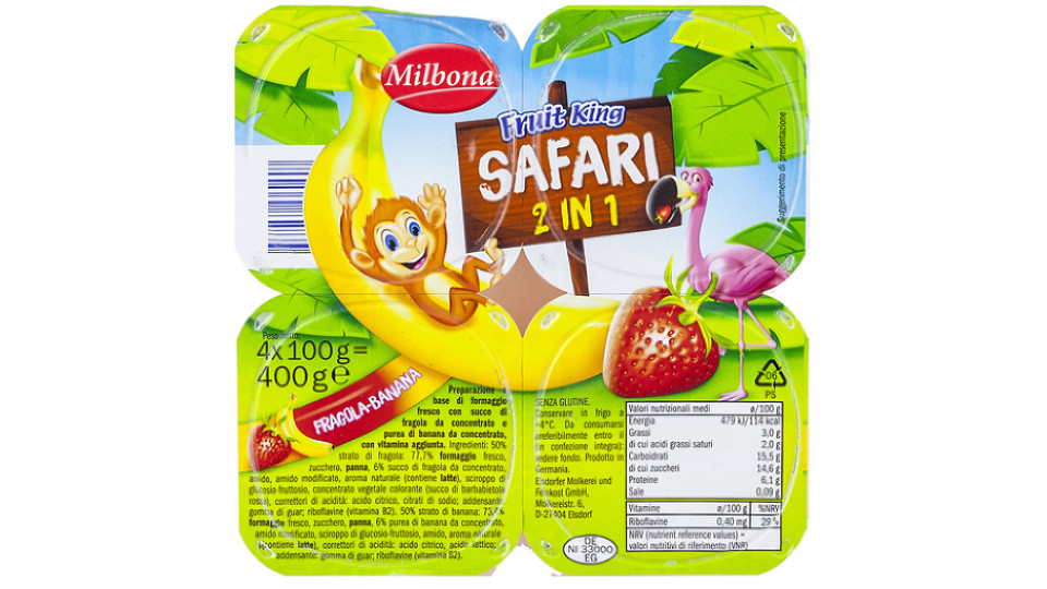 Fruit King Dessert Fragola-banana per Bambini