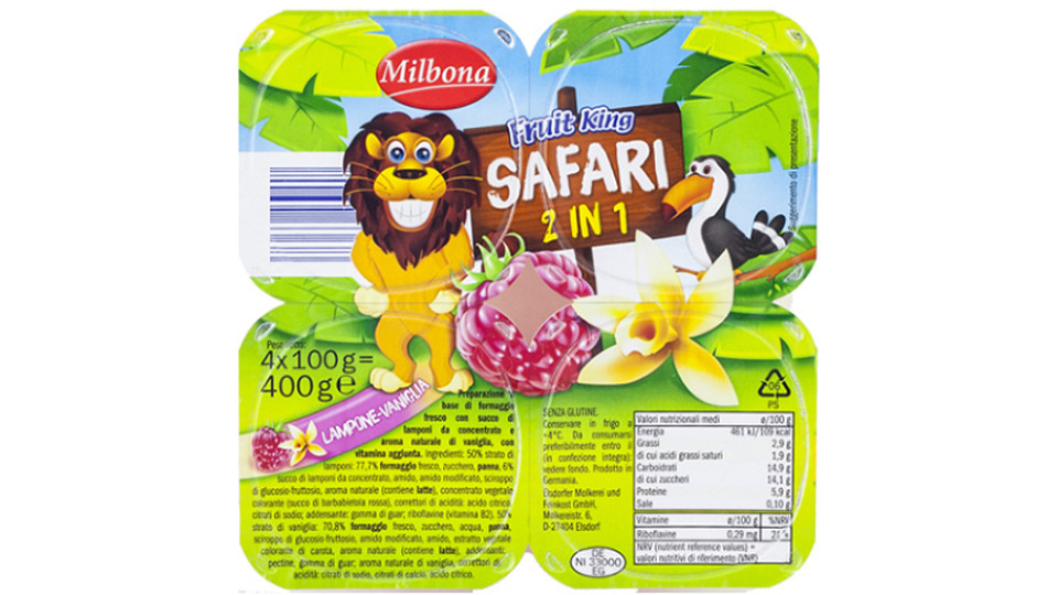 Fruit King Dessert Lampone-vaniglia per Bambini