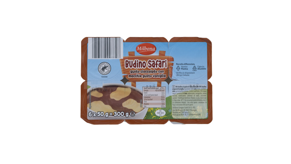 Budino Safari Cioccolato e Vaniglia